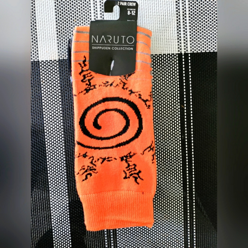 2-Pack Anime-Naruto High Crew Socks